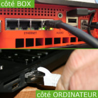 Cordons Ethernet RJ45 de catégorie 6 de couleur blanche pour une liaison filaire entre votre et votre ordinateur afin de vous affranchir du WIFI ou CPL et de leurs pollutions hyperfréquences.