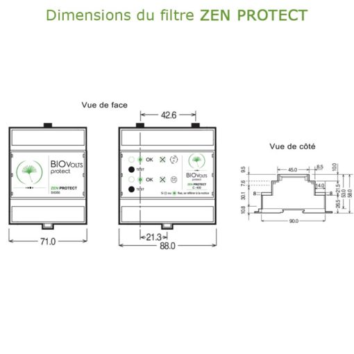 filtre CPL basses fréquences ZEN PROTECT permettant de se protéger de l'électricité sale et des pollutions émises par le compteur linky