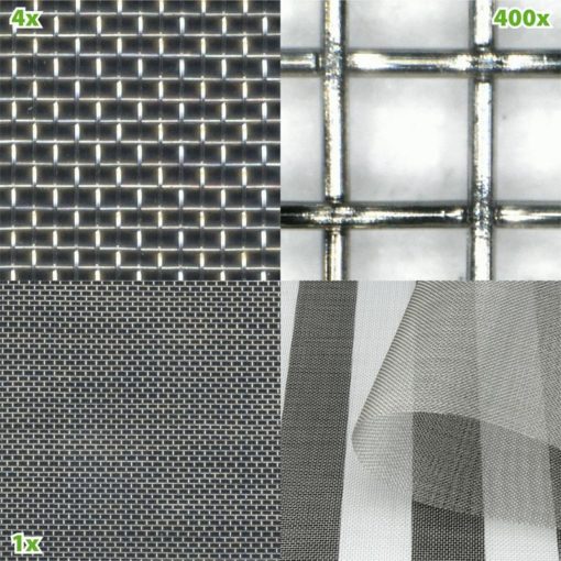 tissu anti-ondes métallique inox V4A03 permettant une atténuation des hyperfréquences de 55 dB (80 dB avec 2 couches)