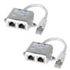 Lot de 2 éclateurs de port RJ45 Blindé Ethernet + Téléphone