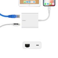 adaptateur ethernet + Lightning pour ipad, iphone te ipod (belkin b2b165)