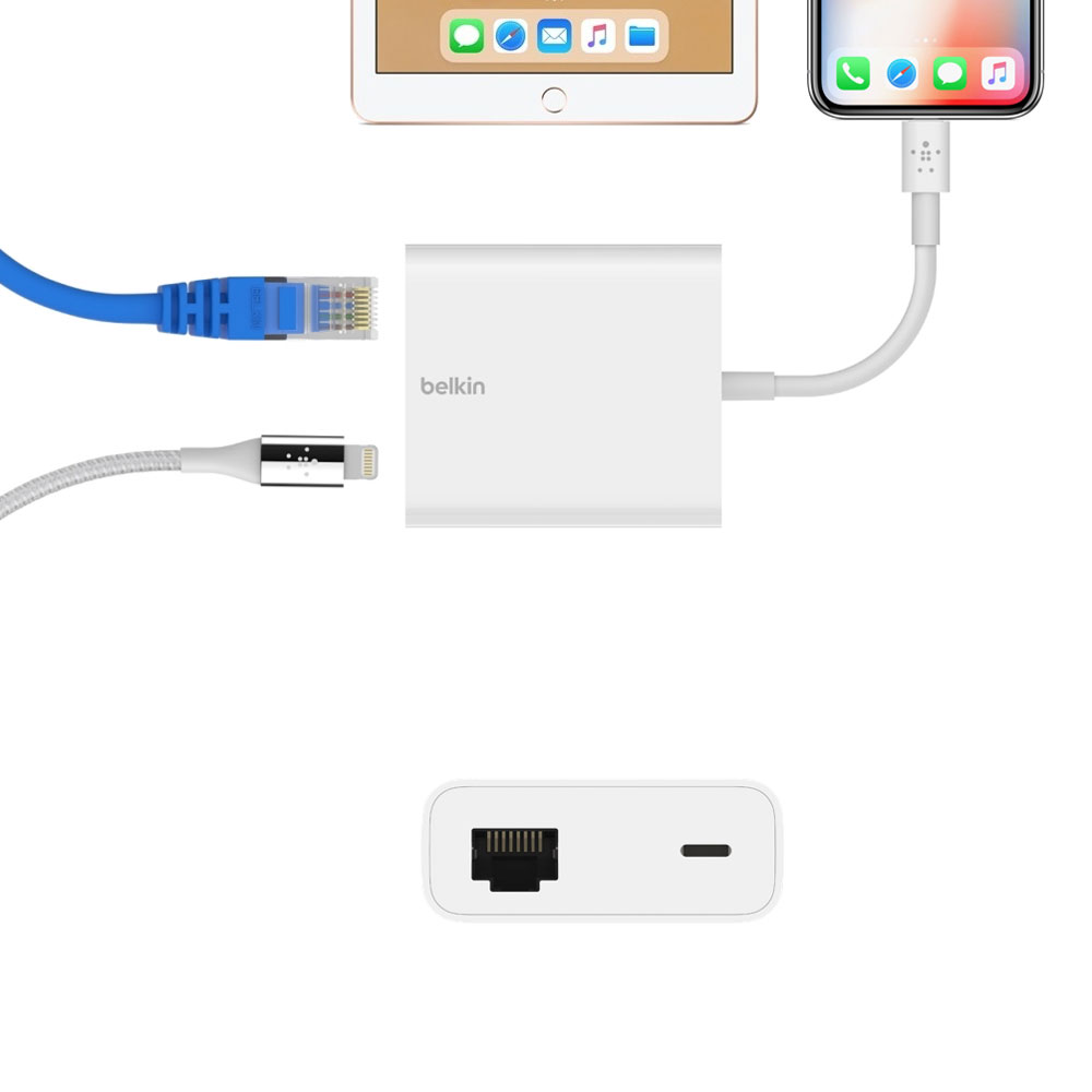 Adaptateur BELKIN Lightning et Ethernet pour iPad, iPhone ou iPod