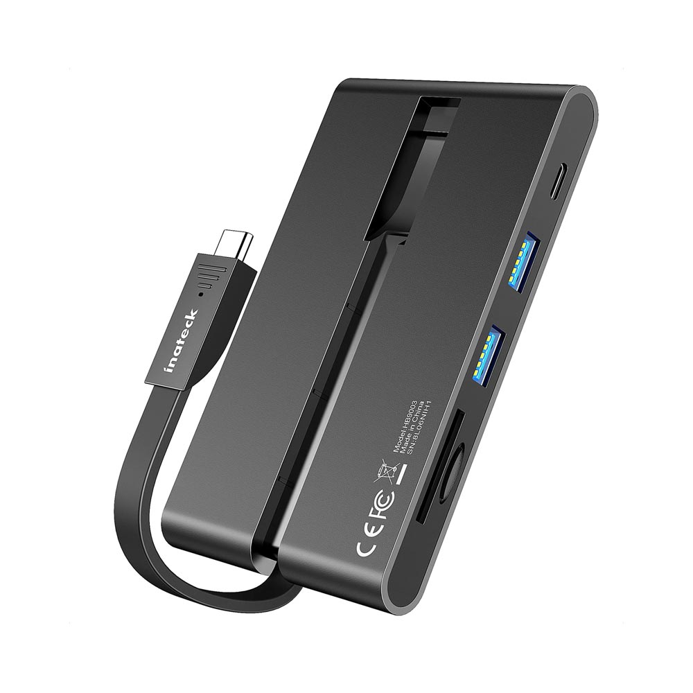 Hub multifonctions 9 en 1 (RJ45, HDMI, VGA, USB 3, USB C, SD, Micro-SD) pour ordinateurs portables