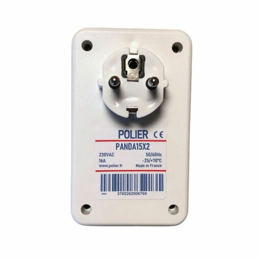 Filtre d'électricité sale PANDA15x2 de chez POLIER. Vous protège des ondes émises par le compteur Linky d'ENEDIS et de l'électricité sale et harmoniques (également appelée Dirty Electricity).