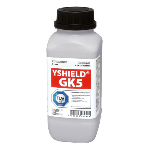 concentré primaire d'accroche Yshield GK5 constituant une couche d'accorche avant et après peintures anti-ondes YSHIELD MAX54, HSF54, HSF64 et NSF34