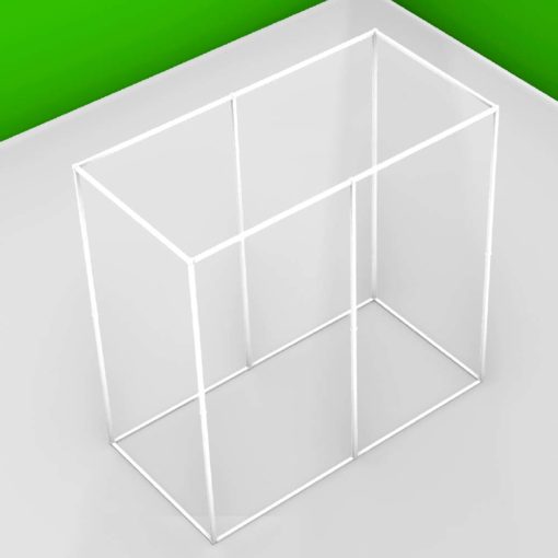 Structure autoportante pour baldaquin ou zone anti-ondes 1 personne (Lxlxh) 207.5 x 105 x 207.5 cm