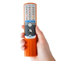 CEMPROTEC34 avec LEDs et échelle en volts par mètre pour interpréter le niveau d’exposition aux ondes