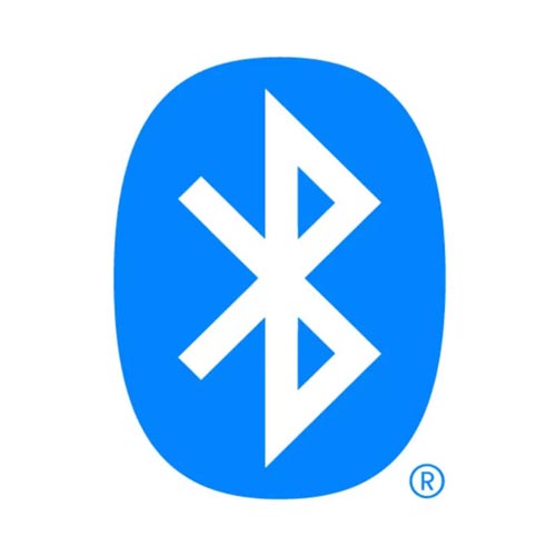 Symbole officiel de la technologie sans fil Bluetooth. Le bluetooth est utilisé afin que les objets connectés puissent communiquer entre eux. Le Bluetooth fonctionne en Hyperfréquences et est une source importe d'ondes électromagnétiques.