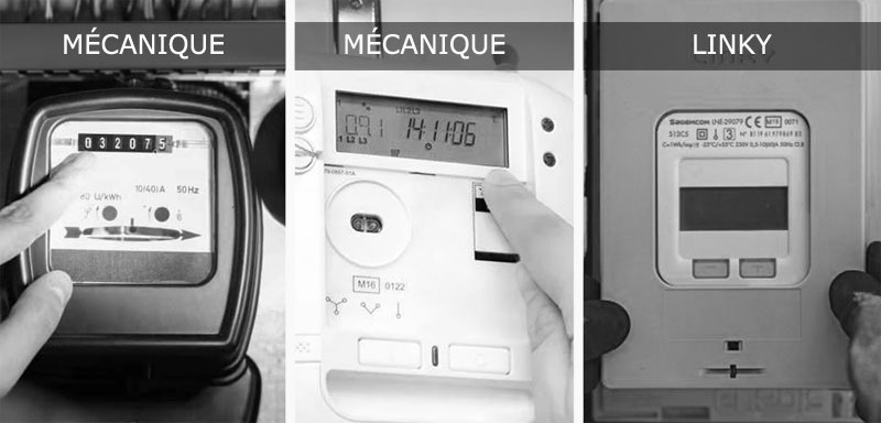 Les différents compteurs électriques : mécanique, électronique et linky