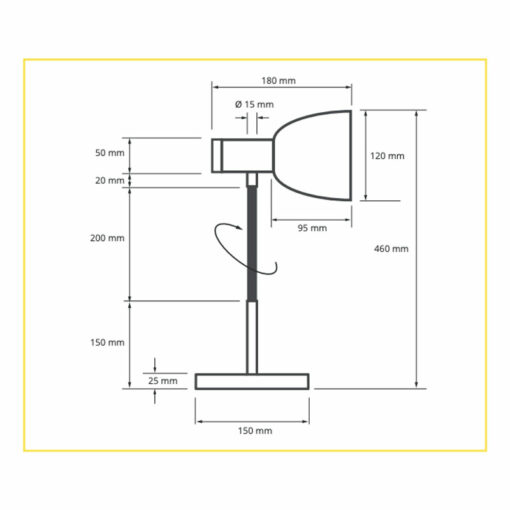 Lampe à poser entièrement blindée contre les champs électriques de marque Biologa Danell pour travailler sans ondes électromagnétiques ou bien lire tranquillement à l'abri des ondes.