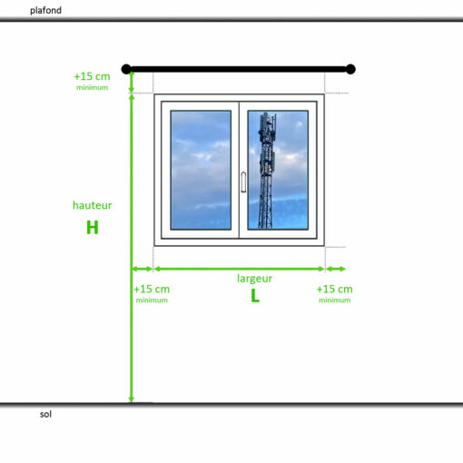 Rideau ou voilage anti ondes sur mesure pour la protection contre les ondes électromagnétiques afin de blinder vos fenêtres.