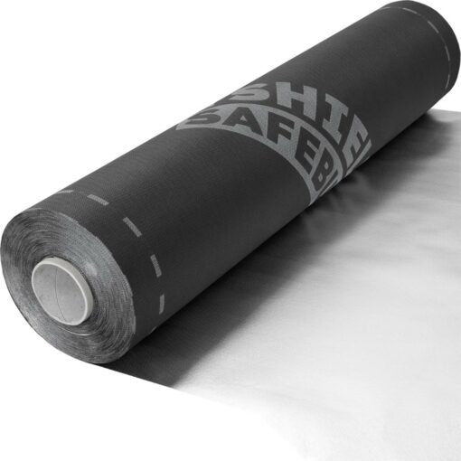 Rouleau de film pare-pluie anti-ondes électromagnétiques Yshield SAFEBUILD U230 permettant une excellente atténuation des radiofréquences de 111 dB (à 1 GHz). Disponible en largeur 90 cm au mètre linéaire et au rouleau de 50 m.