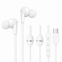 Écouteurs anti-ondes Air Tube EMF Safe blancs avec connecteur USB-C