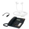 Téléphone filaire anti-ondes avec écouteurs Air Tube EMF Safe pour personnes électrosensibles (EHS)