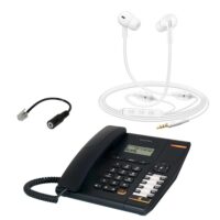 Téléphone filaire anti-ondes avec écouteurs Air Tube EMF Safe pour personnes électrosensibles (EHS)