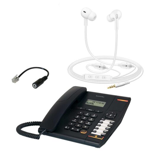 Téléphone filaire anti-ondes avec écouteurs Air Tube EMF Safe pour personnes électrosensibles (EHS)