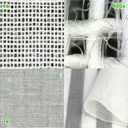 Gros plan du tissu anti-ondes Swiss Shield Ventus - fils d’argent et de cuivre intégrés pour le blindage HF