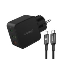 Chargeur Wicaya 65W avec mise à la terre intégrée et câble USB-C blindé